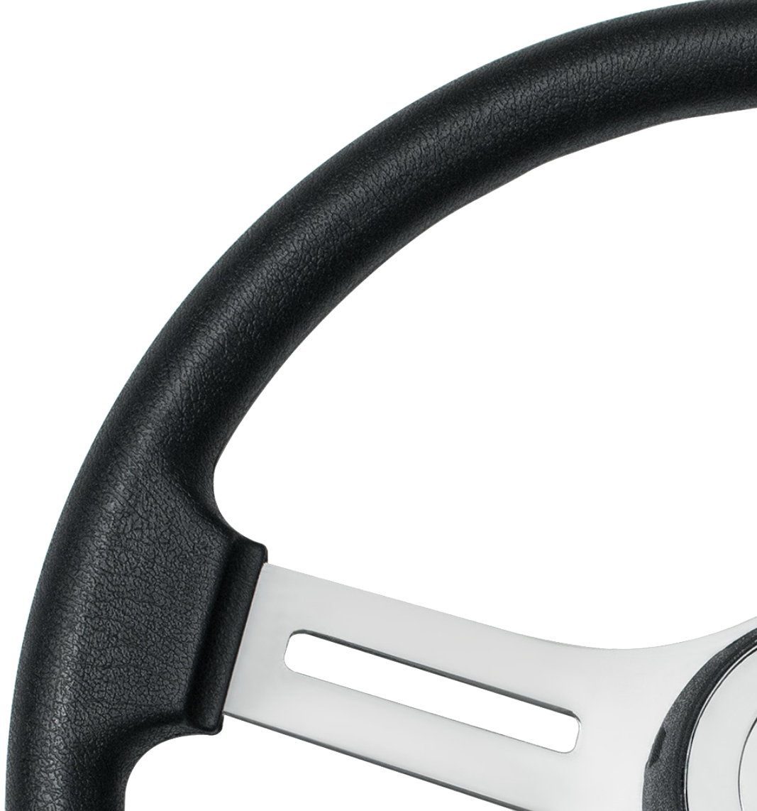 18" Polyurethane Rim 4 Spoke Steering Wheel With Horn Bezel