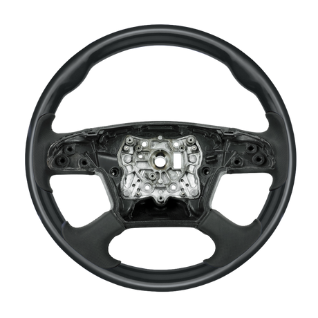 Freightliner Cascadia (2018-2026) 18" Leather Grips And Wood Steering Wheels