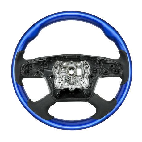 Freightliner Cascadia (2018-2026) 18" Leather Grips And Wood Steering Wheels