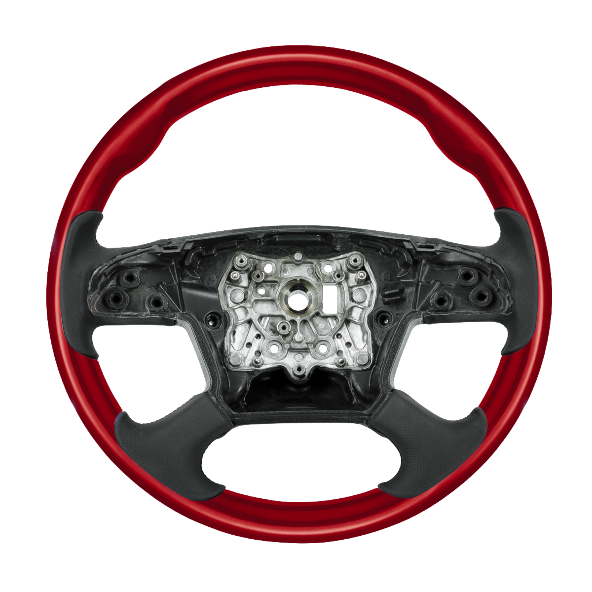 Freightliner Cascadia (2018-2026) 18" Leather Grips And Wood Steering Wheels