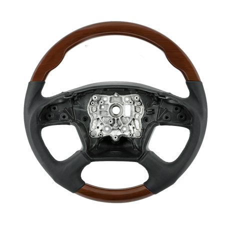 Freightliner Cascadia (2018-2026) 18" Leather And Wood Steering Wheels