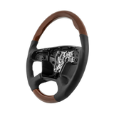 Freightliner Cascadia (2018-2026) 18" Leather And Wood Steering Wheels