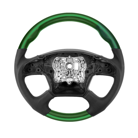 Freightliner Cascadia (2018-2026) 18" Leather And Wood Steering Wheels