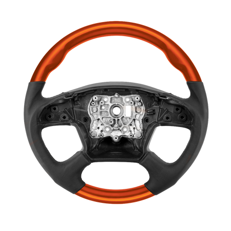 Freightliner Cascadia (2018-2026) 18" Leather And Wood Steering Wheels