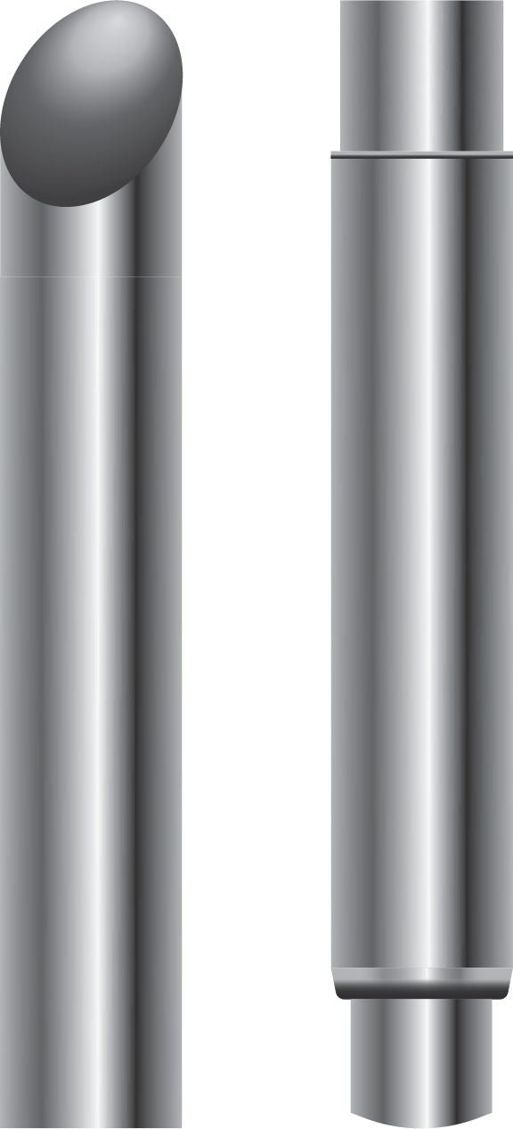 9 Foot Miter Cut Exhaust Stack - 7 Inch Reduced to 5 Inch (ID) - HD Truck Source