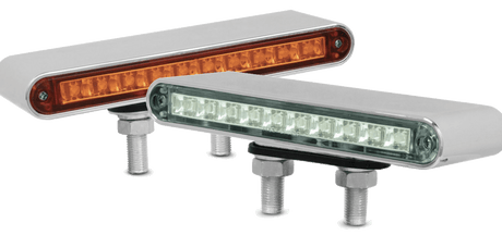 9 Inch Double Face LED Light Bar Amber and Red - HD Truck Source