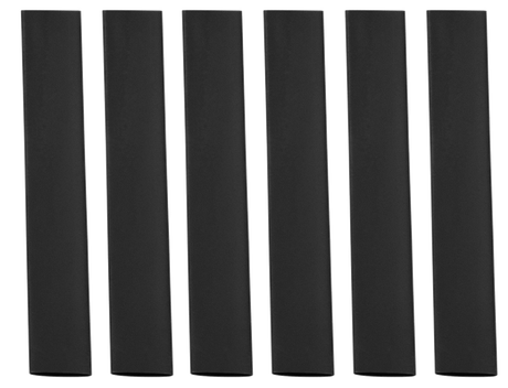 Heat Shrink Tubing Black, 4" Long