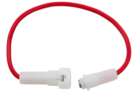 Fuseholder In-Line Glass 12 AWG 6.5 Inch Wire With One 20 Amp AGC Fuse & Two Vinyl Terminals, 1 Set.