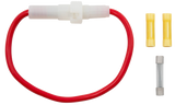 Fuseholder In-Line Glass 10 AWG 6.5 Inch Wire With One 30 Amp AGC Fuse Two Vinyl Terminals