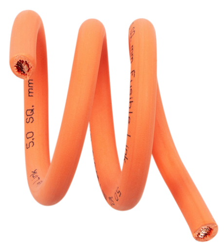 Fusible Link Wire - 10 AWG, Orange, 12 Inches