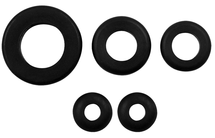 Mounting Hole Black Vinyl Grommets Assortment