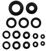 Mounting Hole Black Vinyl Grommets Assortment