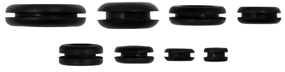Mounting Hole Black Vinyl Grommets Assortment