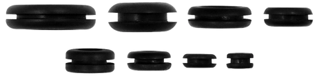 Mounting Hole Black Vinyl Grommets Assortment