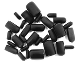 Black Vinyl Vacuum Caps 1/8" thru 1/2" Assorted 30-Pack