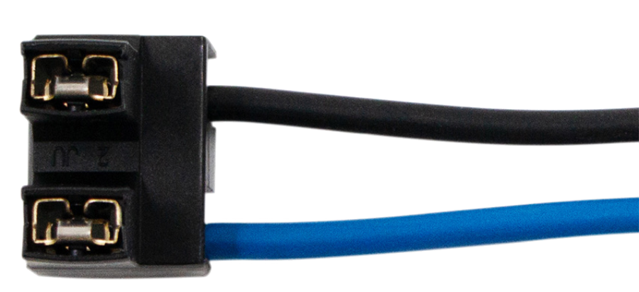 Halogen Bulb Headlight Connector, 2-Wire Universal H7, Two Pins at 90 Angle