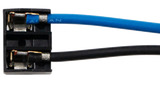 Halogen Bulb Headlight Connector, 2-Wire Universal H7, Two Pins at 90 Angle
