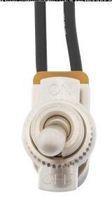 Toggle Bakelight With Intergrated Wire Leads 15 Amp, 12V S.P.D.T. On/Off