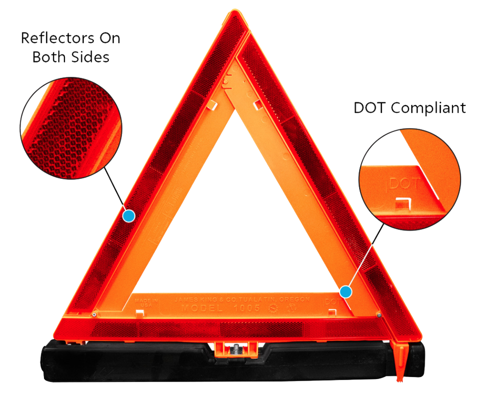 Emergency Warning Triangle Kit (3-Pack)