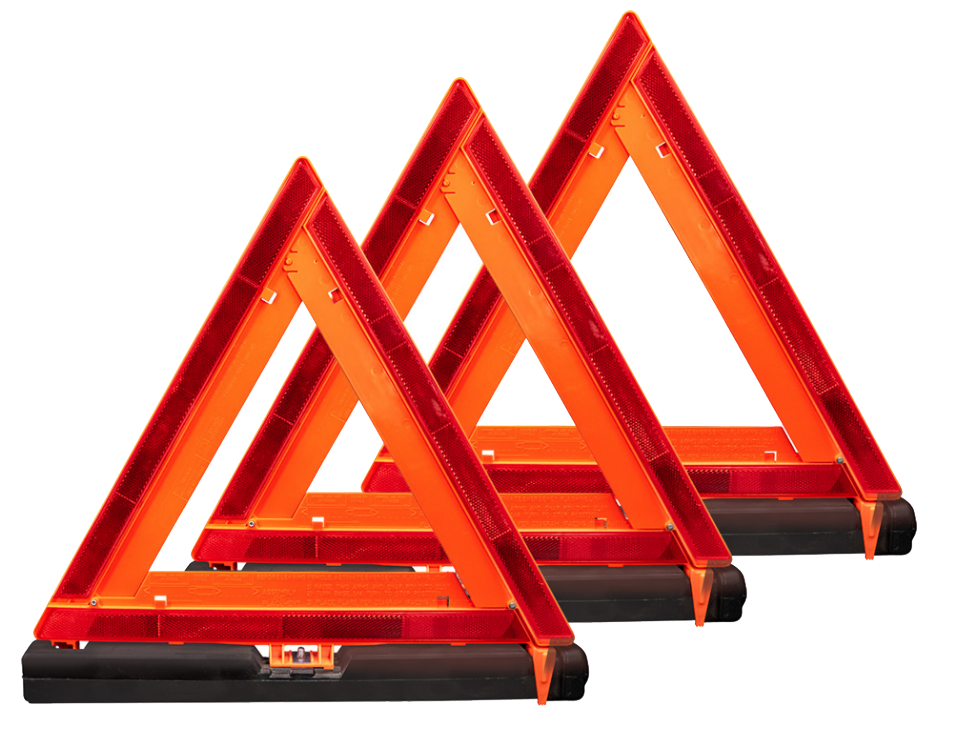 Emergency Warning Triangle Kit (3-Pack)