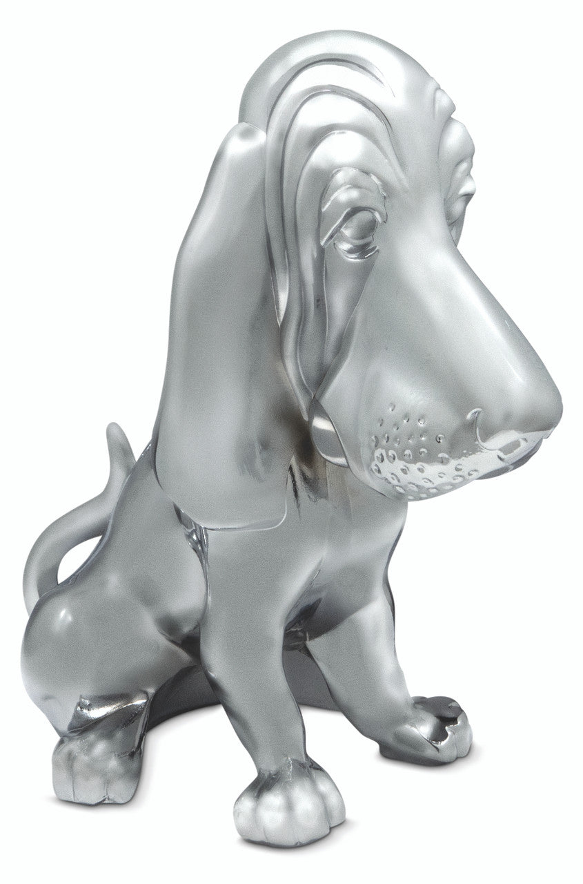 Basset Hound Hood Ornament 5 x 7 Inch - Die Cast