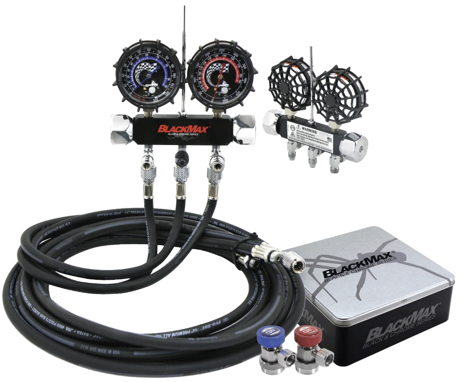 CPS Products R-134a Blackmax Chrome Manifold Set