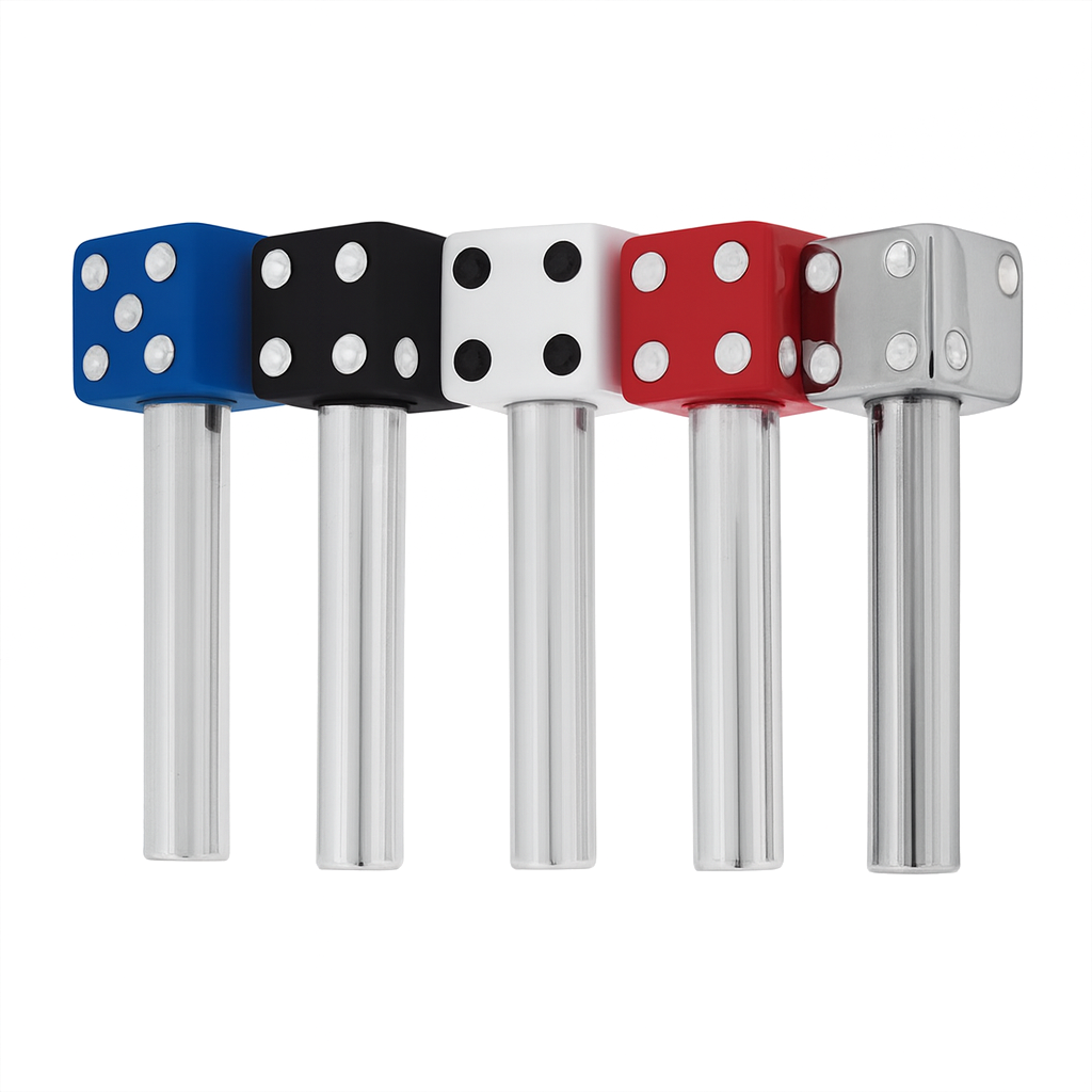 Lock Knob Chrome Color Dice Tip (2-Pack)