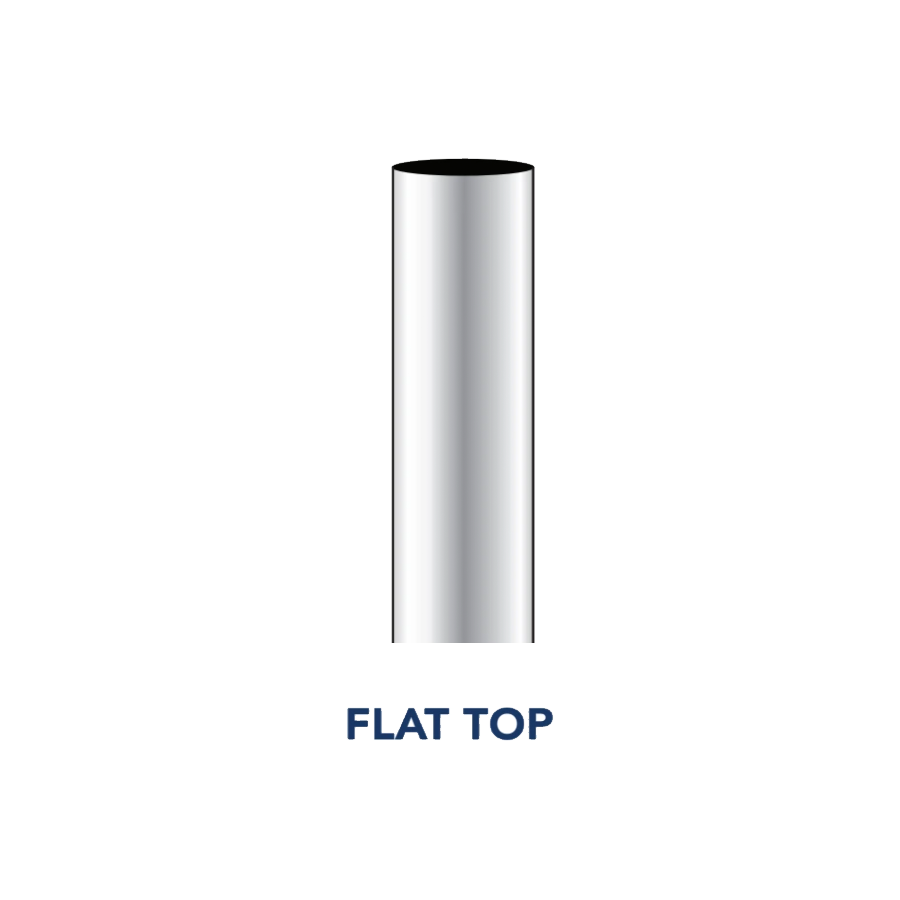 9 Foot Flat Top Exhaust Stack - 8 Inch  Straight (OD)