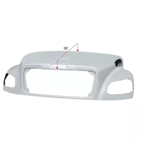 Freightliner M2 106 2003 And Newer 39 Inch Fiberglass Hood - Without Slots For Bezel