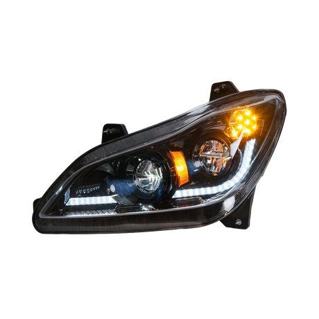 Kenworth T680 (2022 and Newer) - Heated Lens LED Headlight With Sequential Turn Signal