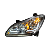 Kenworth T680 (2022 and Newer) - Heated Lens LED Headlight With Sequential Turn Signal