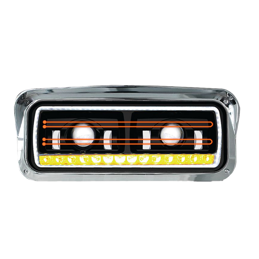 Peterbilt - LED Headlight With Heated Lens & Sequential Turn Signal