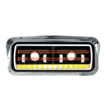 Peterbilt - LED Headlight With Heated Lens & Sequential Turn Signal