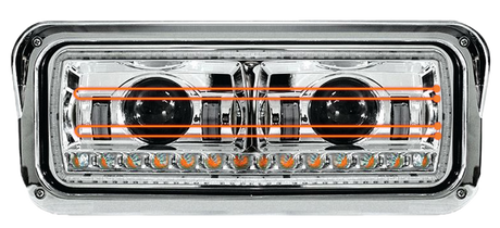 Peterbilt - LED Headlight With Heated Lens & Sequential Turn Signal