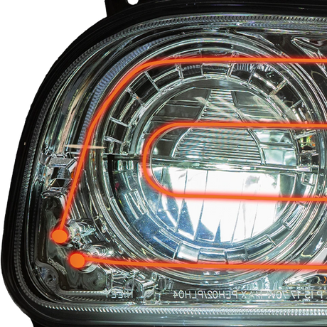 Peterbilt 388, 389, 567 - Heated Lens, With 8 LED Turn & 4 LED Position Light Headlight
