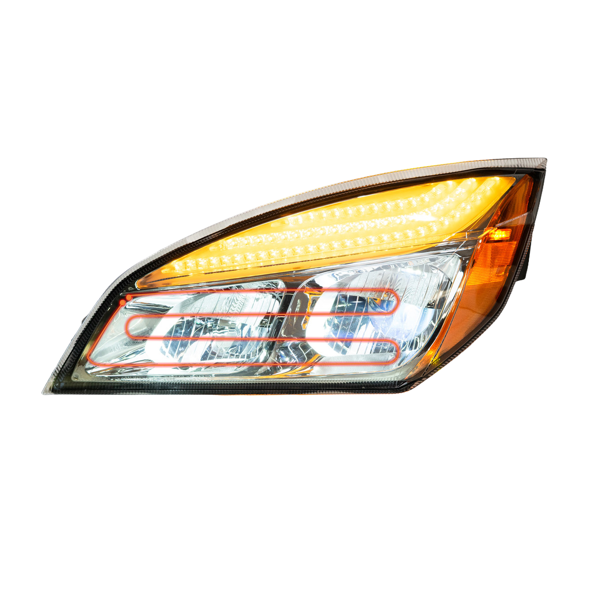 Freightliner Cascadia (2018 and Newer) - Heated LED Headlight