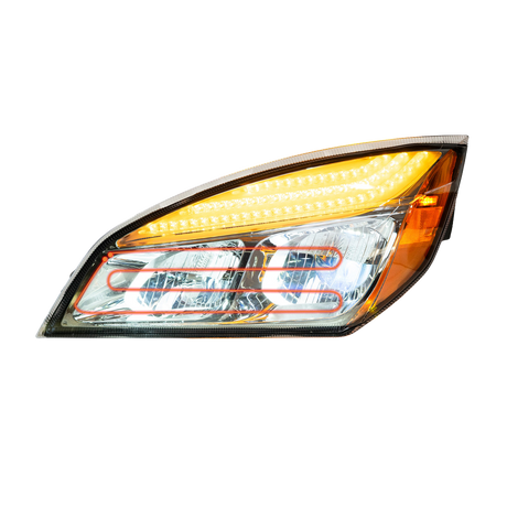 Freightliner Cascadia (2018 and Newer) - Heated LED Headlight