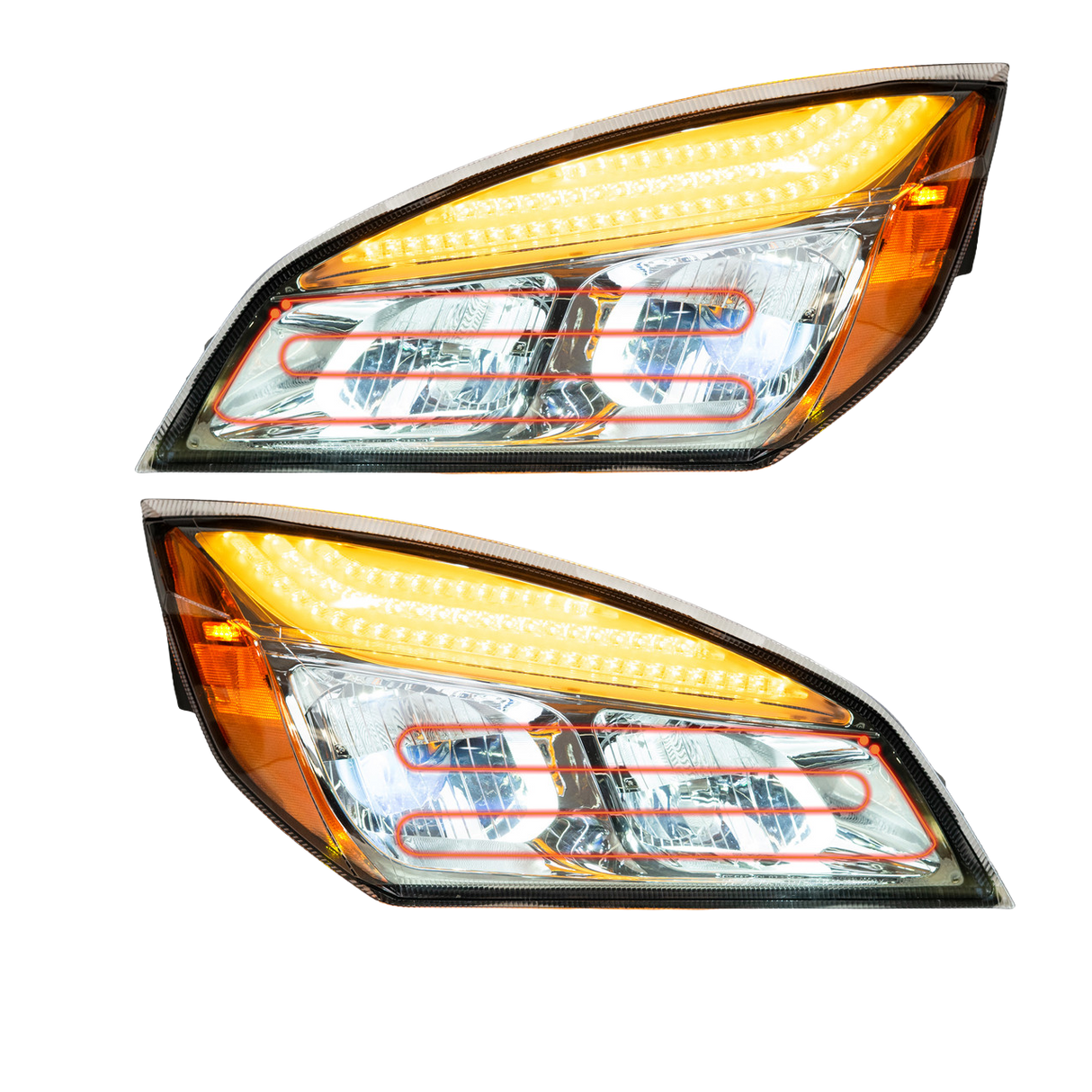 Freightliner Cascadia (2018 and Newer) - Heated LED Headlight
