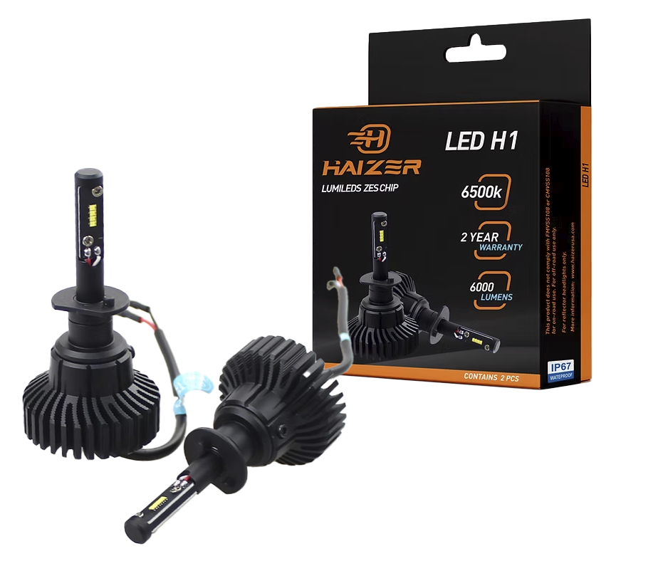 LED Headlight Bulbs Two Pack - H1