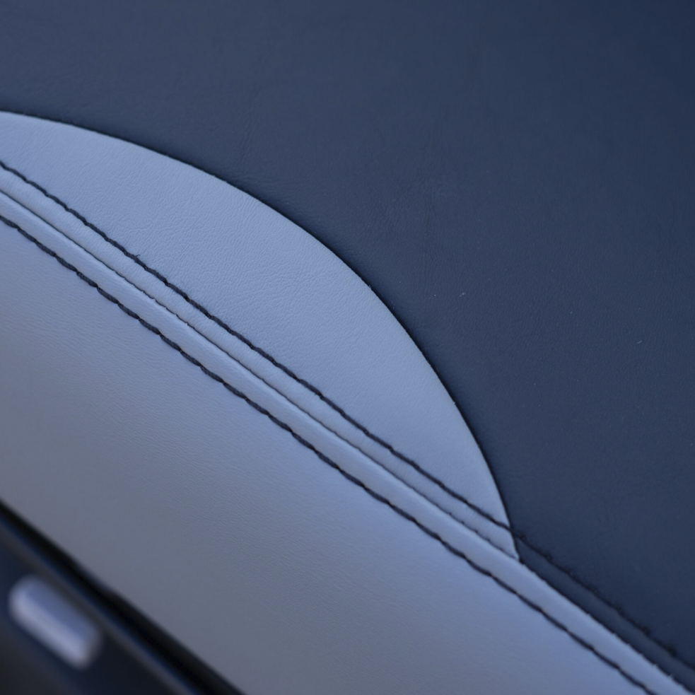 Power Air Ride Seat with Lumbar Support and Removable Headrest