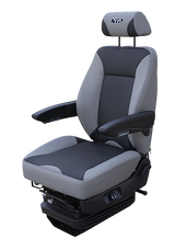 Power Air Ride Seat with Lumbar Support and Removable Headrest