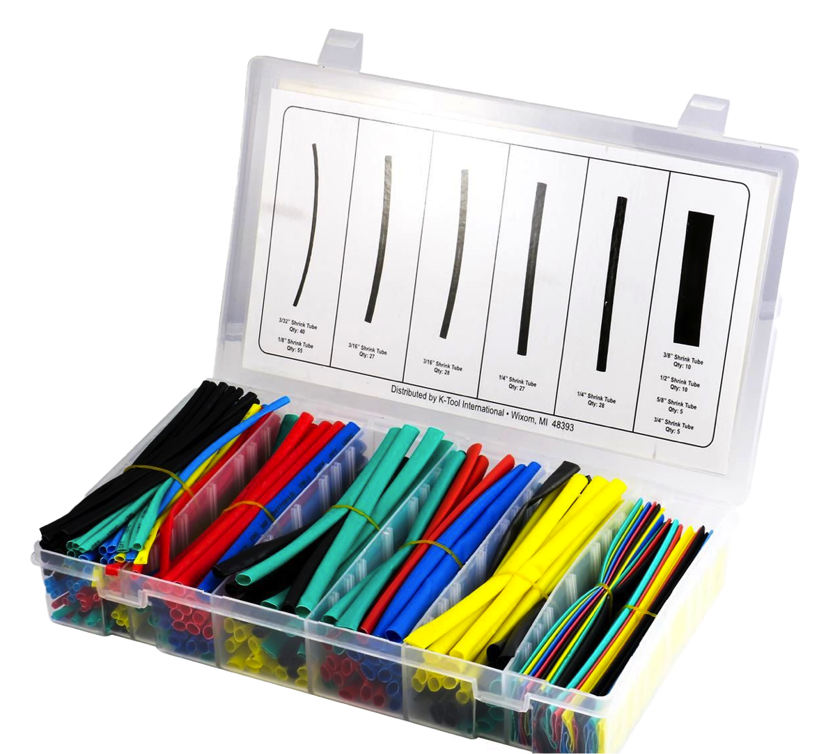 Heat Shrink Tube Assortment for Electrical 235 Piece