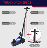 22 Ton Axle Jack - Air/Hydraulic Heavy Duty Truck
