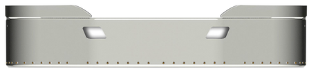 Kenworth T680 (2013-2021) - 17 Inch Stainless Steel Bumper With Tow Hook Holes
