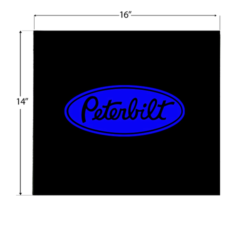 Peterbilt - Durable 3/8 Inch Thick, Hybrid Rubber Mud Flaps, Multiple Sizes