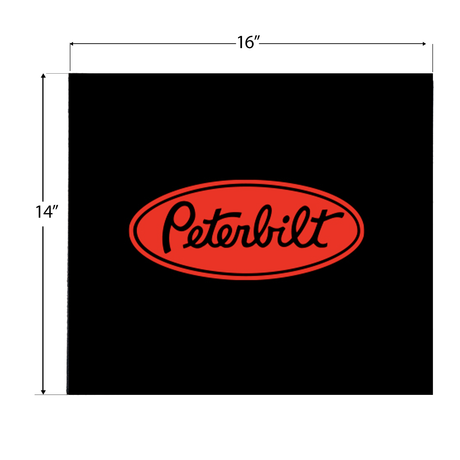 Peterbilt - Durable 3/8 Inch Thick, Hybrid Rubber Mud Flaps, Multiple Sizes