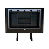 Black Aluminum Semi Truck Headache Rack with Roll-Up Door & Storage