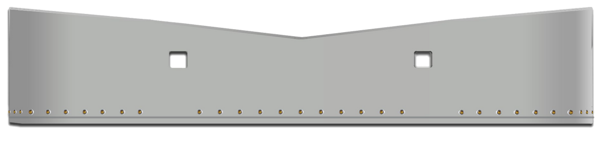 Peterbilt 579 (2012-2021) 18 Inch Stainless Steel Bumper With Tow Hook & Fog Light Holes