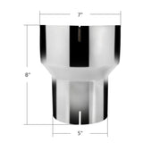 Chrome Reducer 6" or 7" I.D. To 5" I.D.