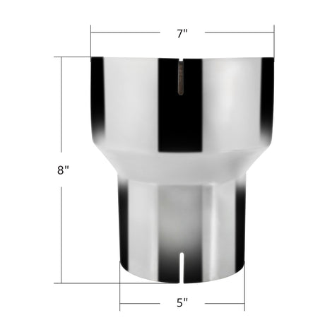 Chrome Reducer 6" or 7" I.D. To 5" I.D.